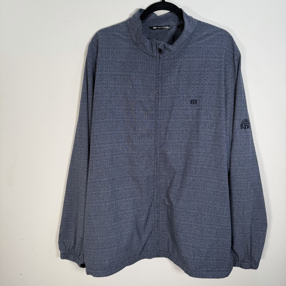 TRAVIS MATHEW Golf Jacket Men's Size XXL Wolf Pack Blue Full Zip Performance